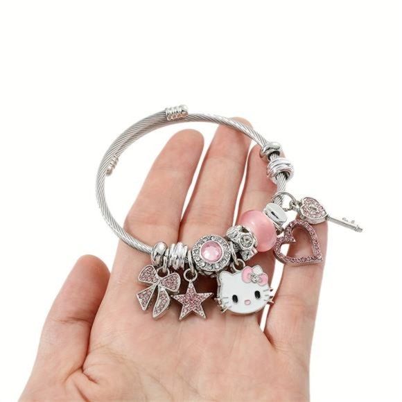 Hello Kitty Bracelets: Adorable Cartoon Bangles for Girls - Perfect Sweet Gifts - Picture 6 of 6